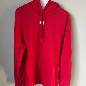 Under Armour Men’s Hustle Fleece Hoodie. Red. Size Medium. NWOT.